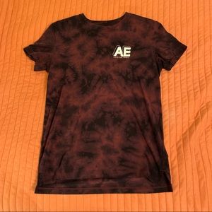American Eagle Red Tie-Dye Flex T-Shirt